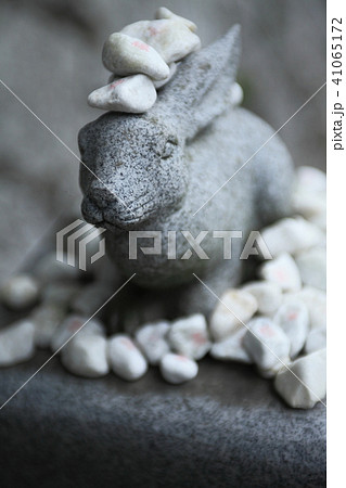 白兎神社　うさぎの石像 41065172