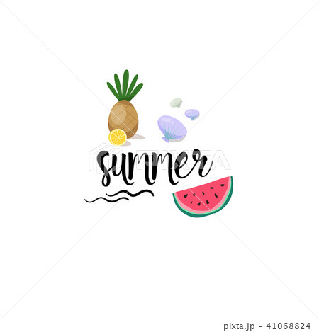 hello summer badge Isolated Typographic Design Label. Season Holidays lettering for logo,Templates 41068824