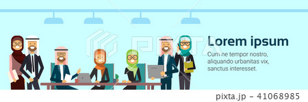 arab business people group meeting together sit at office desk , muslim businesspeople team training arab business people group meeting together sit at office desk , muslim businesspeople team training 41068985