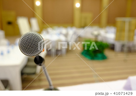Microphone for speaker at conference Microphone for speaker at conference 41071429