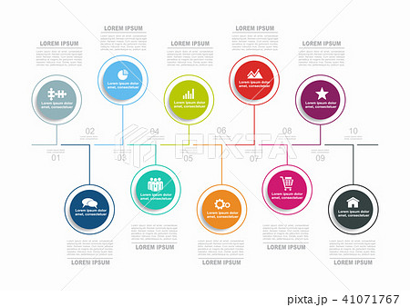 Infographic template. Vector illustration. Can be used for workflow layout, diagram, business step Infographic template. Vector illustration. Can be used for workflow layout, diagram, business step 41071767
