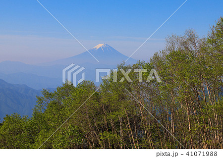奥秩父主脈から望む富士山　甲武信ヶ岳～雁坂峠 41071988