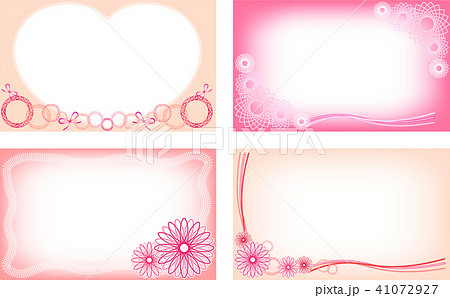 幾何学模様の花カード ピンク のイラスト素材