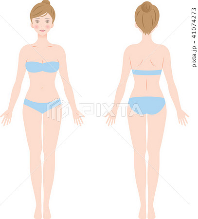 女性　体　全身 41074273