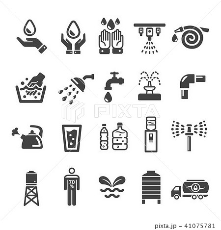 water with human icon 41075781