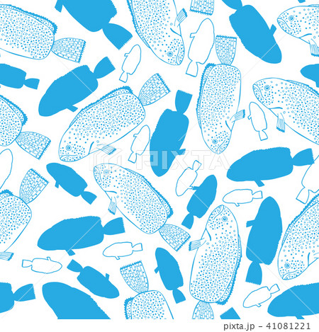 Seamless pattern with fishes  41081221