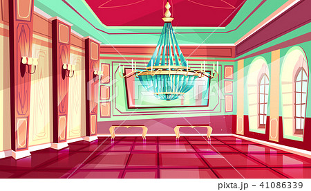 Vector cartoon castle palace ballroom background 41086339
