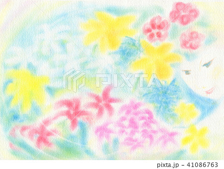 花と女の子 花と女の子 41086763