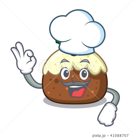 Chef fruit cake character cartoon Chef fruit cake character cartoon 41088707