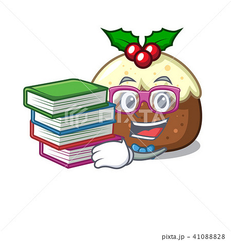 Student with book fruit cake mascot cartoon Student with book fruit cake mascot cartoon 41088828