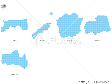 ベクター イラスト デザイン 地図 マップ 日本 中国 ドットのイラスト素材 4107
