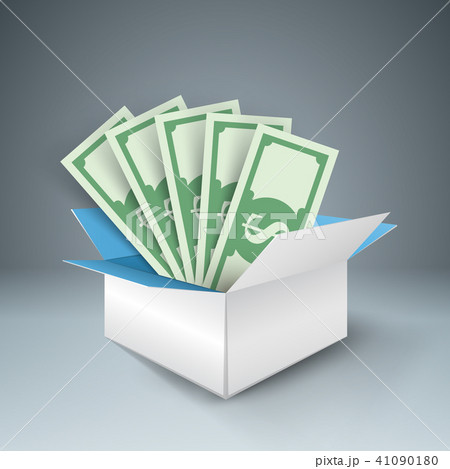 Big box with money, dolor. 41090180