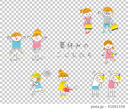 暑假的孩子白皮膚 41091339