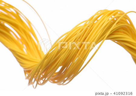 Swirl of Optical Fiber Cable Closeup 41092316