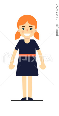 Young redhead girl in blue dress Young redhead girl in blue dress 41093757