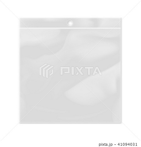 Realistic plastic transparent bag template 41094031