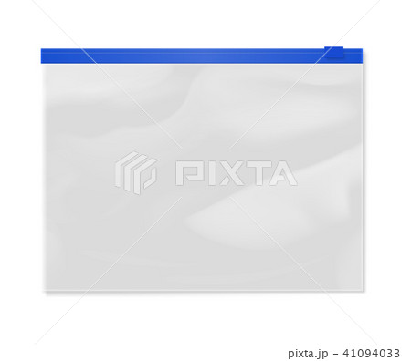 Empty transparent plastic zipper slider bag 41094033