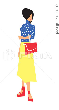 Elegant fashion girl in skirt and blouse Elegant fashion girl in skirt and blouse 41094613