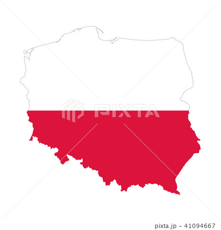 Flag of Poland in the country silhouette Flag of Poland in the country silhouette 41094667