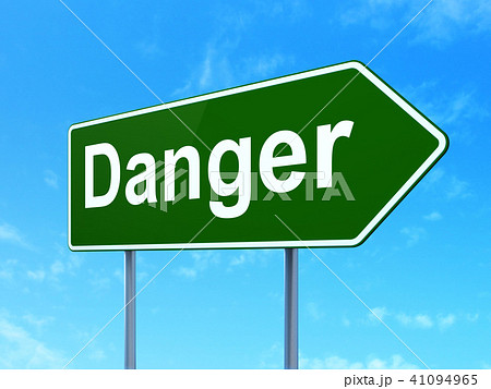 Privacy concept: Danger on road sign background 41094965