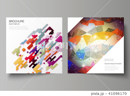 Minimal vector illustration of editable layout of two square format covers design templates for Minimal vector illustration of editable layout of two square format covers design templates for 41096170