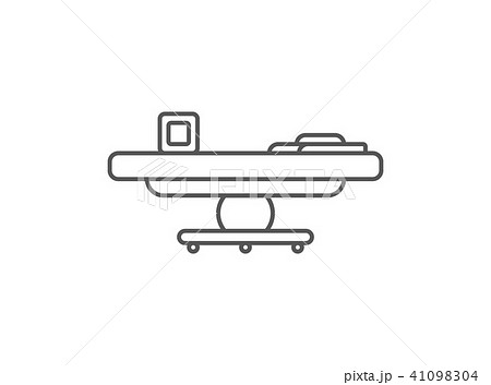 Small coffee table isolated icon in linear style 41098304