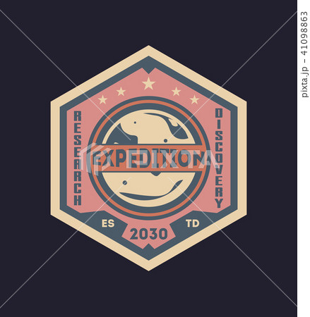 Galaxy expedition vintage isolated label 41098863