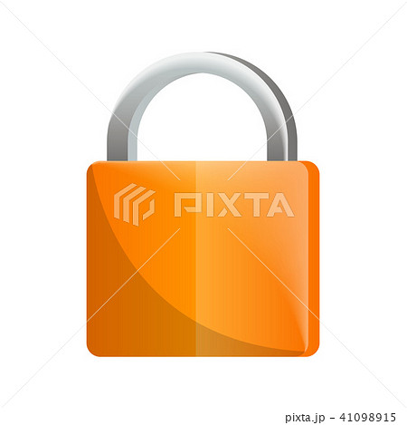Orange padlock icon in flat design Orange padlock icon in flat design 41098915