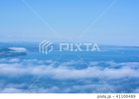 北海道 幌岩山からのサロマ湖の眺め 北海道 幌岩山からのサロマ湖の眺め 41100489