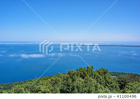 北海道 幌岩山からのサロマ湖の眺め 北海道 幌岩山からのサロマ湖の眺め 41100496
