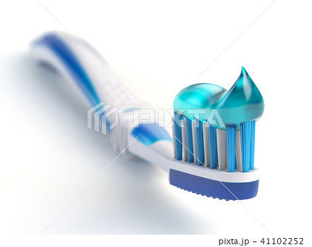Toothbrush with paste isolated on white Toothbrush with paste isolated on white 41102252