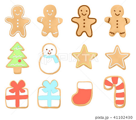 クリスマスのアイシングクッキーのイラスト素材 41102430 Pixta