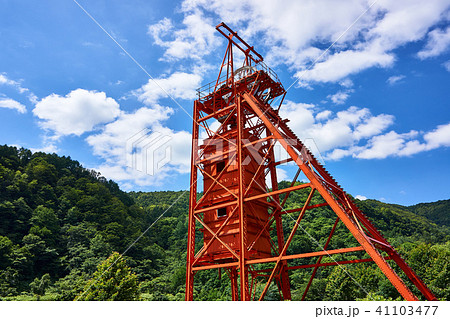 北海道 美唄炭鉱の竪坑櫓の写真素材