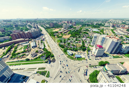 Aerial city view. Urban landscape. Copter shot. Panoramic image. Aerial city view. Urban landscape. Copter shot. Panoramic image. 41104248
