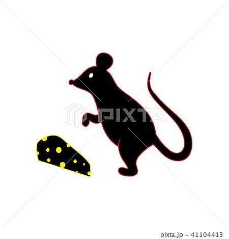 black silhouette of a mouse black silhouette of a mouse 41104413