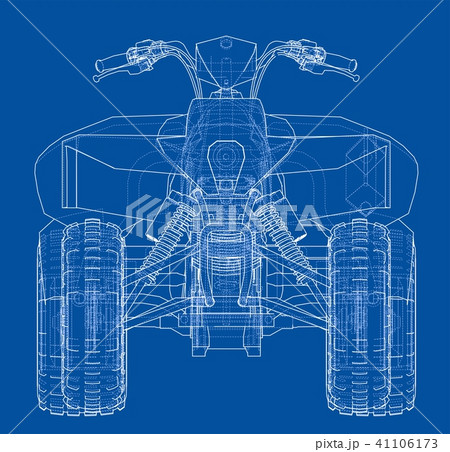 ATV quadbike concept outline. Vector ATV quadbike concept outline. Vector 41106173