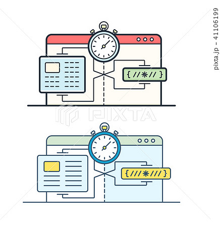 Website speed loading time icons Website speed loading time icons 41106199