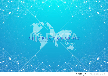 Geometric graphic background molecule and communication. Big data complex with compounds 41106253