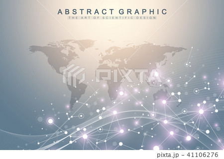 Geometric graphic background molecule and communication. Connected lines with dots. Minimalism Geometric graphic background molecule and communication. Connected lines with dots. Minimalism 41106276
