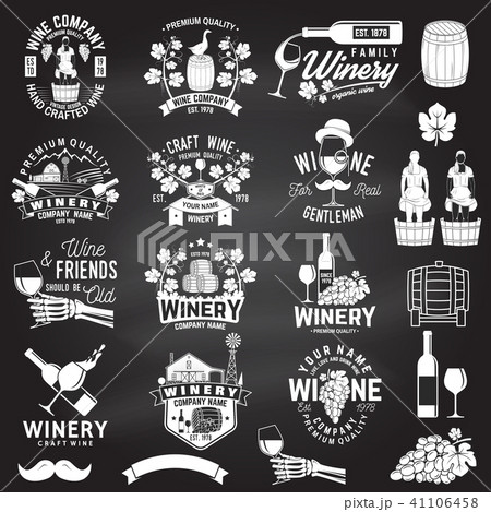 Set of winer company badge, sign or label. Vector illustration. 41106458