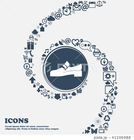 Shoe icon in the center. Around the many beautiful 41106988