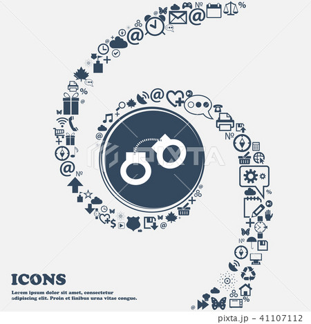 handcuffs icon in the center. Around the many beau 41107112