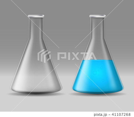 Realistic Detailed 3d Glass Chemical Laboratory Flask Set. Vector Realistic Detailed 3d Glass Chemical Laboratory Flask Set. Vector 41107268
