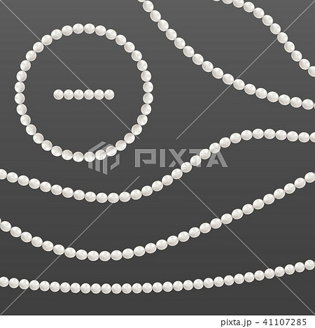 Creative vector illustration of pearl glamour beads. Art design borders necklace patterns. Abstract Creative vector illustration of pearl glamour beads. Art design borders necklace patterns. Abstract 41107285