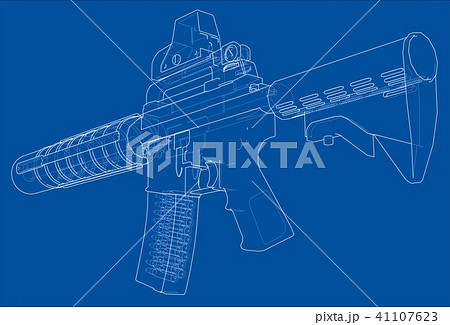 Machine Gun. Vector Machine Gun. Vector 41107623