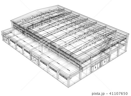 Warehouse sketch. Vector 41107650