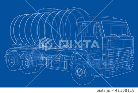 Truck with tank concept. Vector 41108119