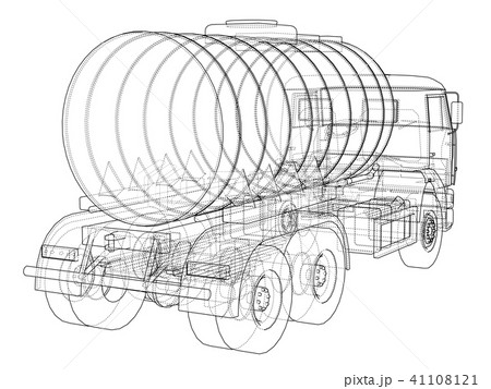 Truck with tank concept. Vector Truck with tank concept. Vector 41108121