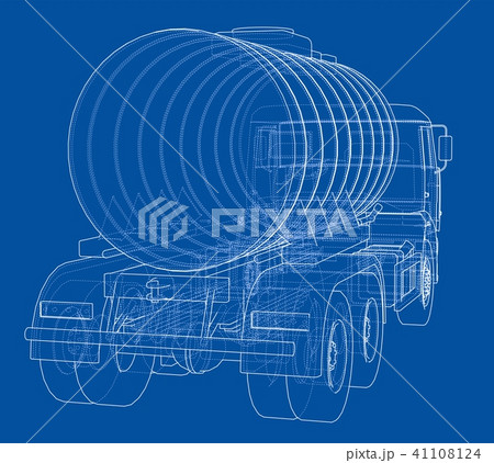 Truck with tank concept. Vector 41108124