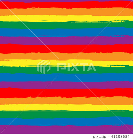 Rainbow striped seamless pattern, LGBT flag against homosexual discrimination. Grunge rainbow 41108684